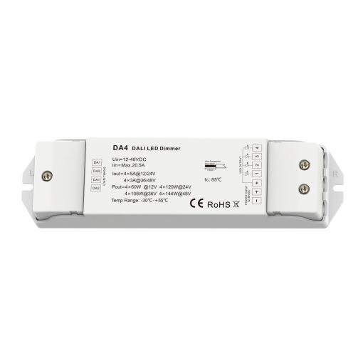 4CH*5A 12-48VDC PWM dimmer DA4, DALI