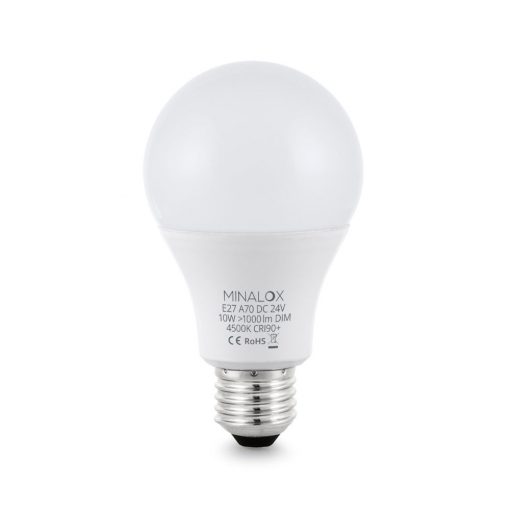 MINALOX LED izzó A70 E27/10W/24V/4500K